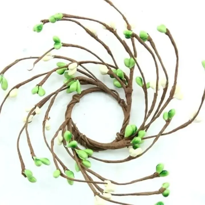1.5 In Candle Ring; 115 Berries; Apple Green-Cream