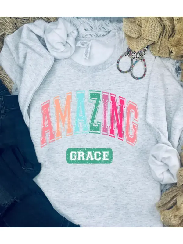 Amazing Grace  2X / Jerzee Ash Sweatshirt