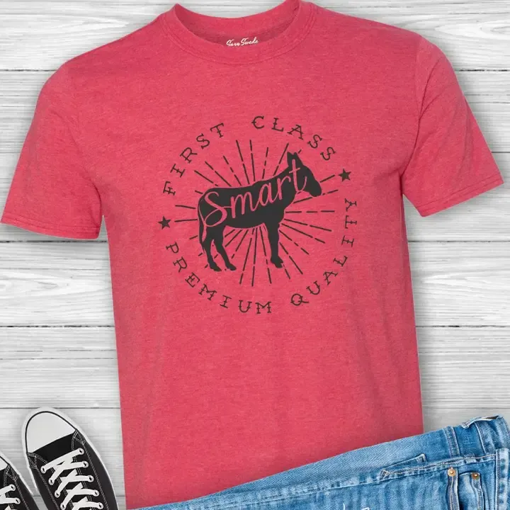 First Class Smart Ass Tshirt - L / Antique Cherry Red