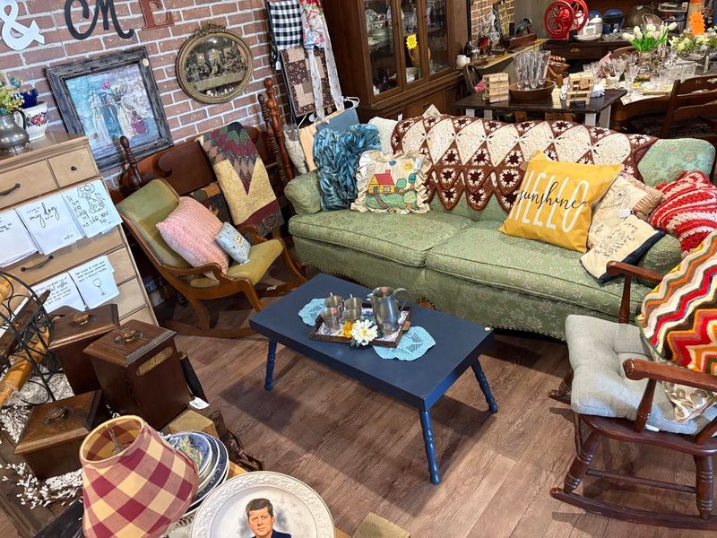 Vintage Green Couch