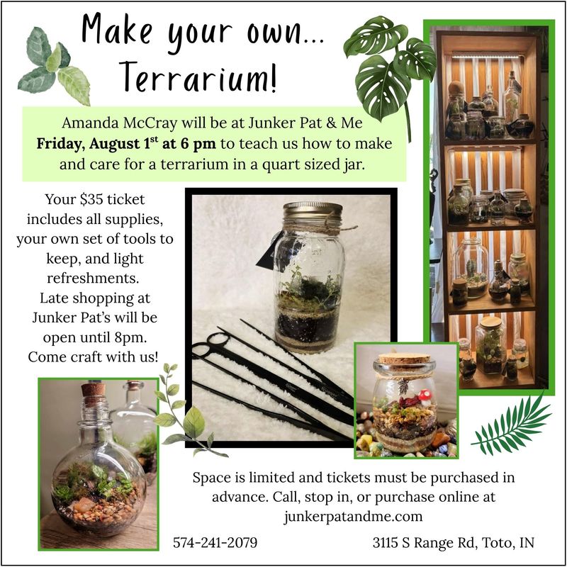 Terrarium Workshop - Aug 1st 6pm