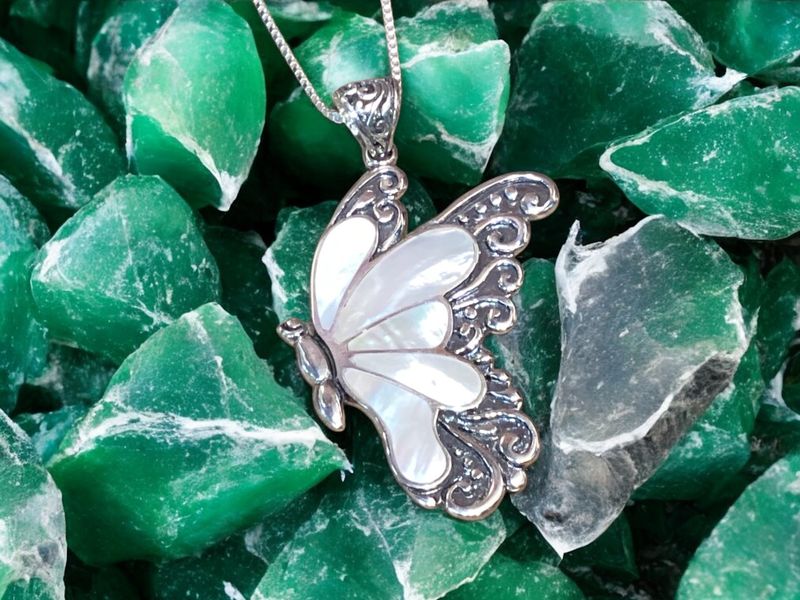 Mother of Pearl Butterfly Pendant