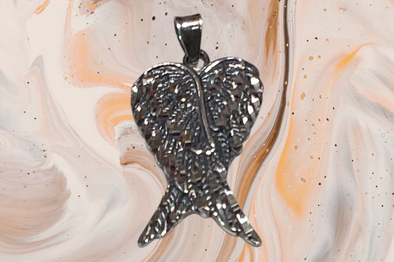 Sterling Silver Folded Wing Pendant