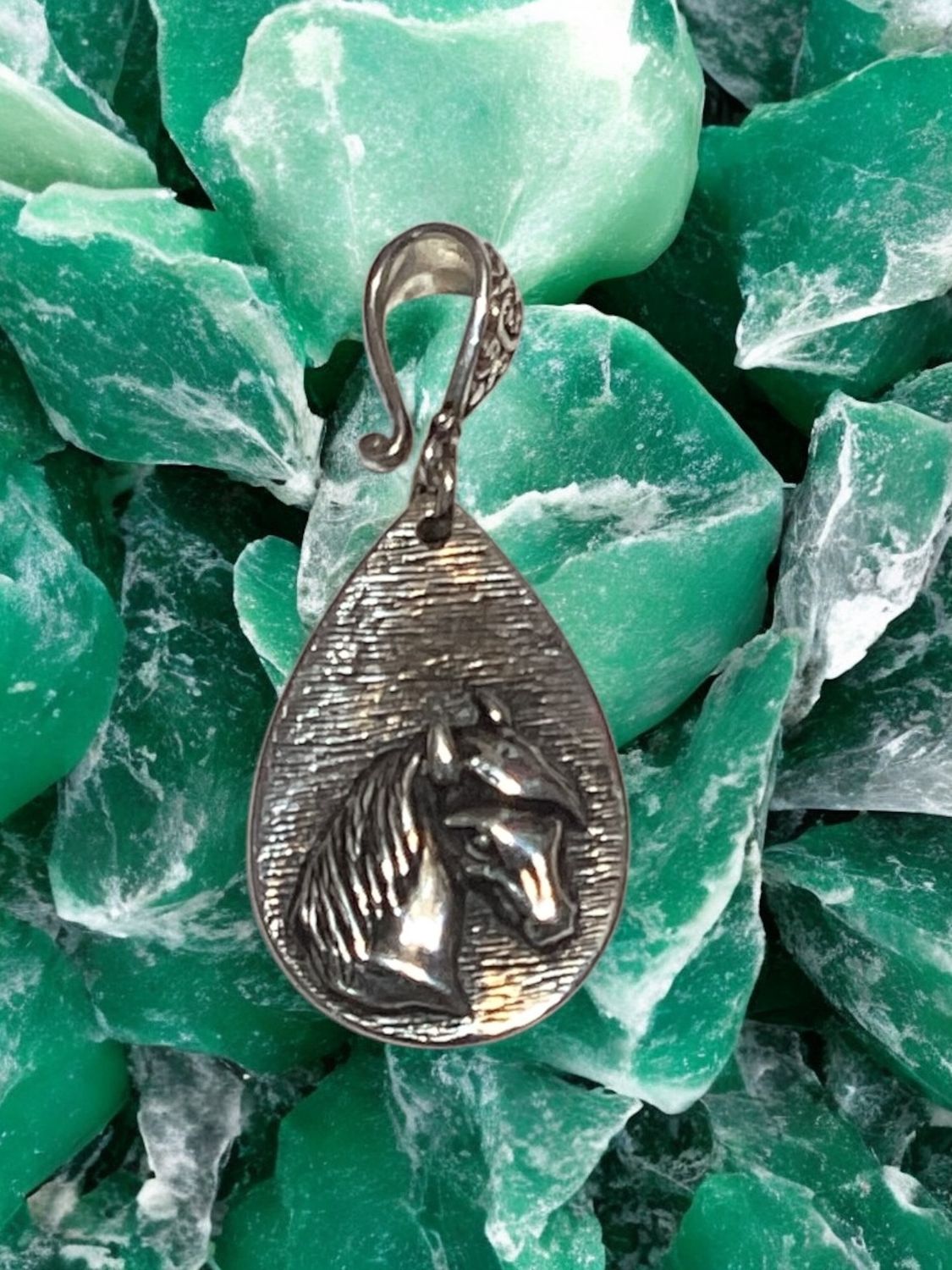 Horse In Teardrop Pendant