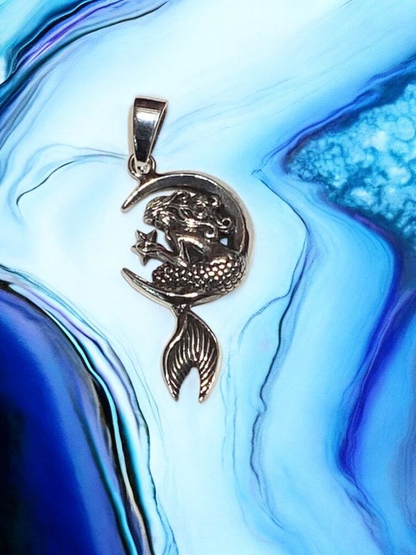 Mermaid in the Moon Pendant