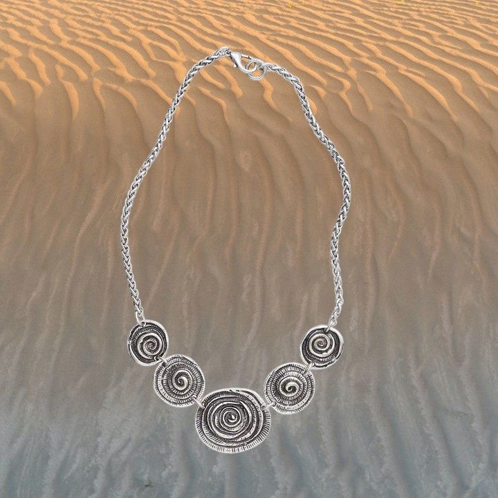 Rose Pewter Necklace