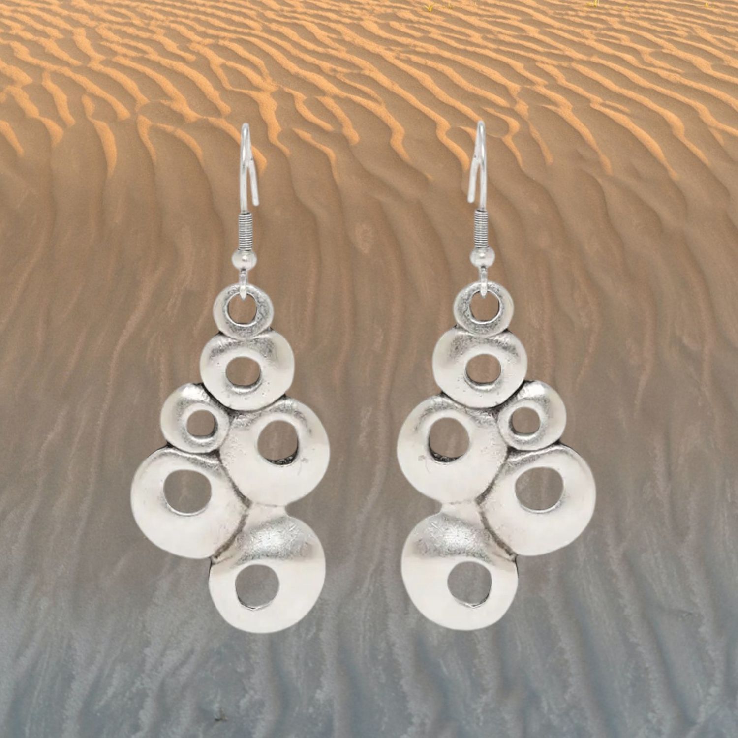 Bubbles Pewter Earrings