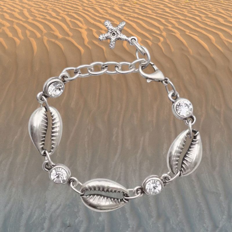 Shell Pewter Bracelet