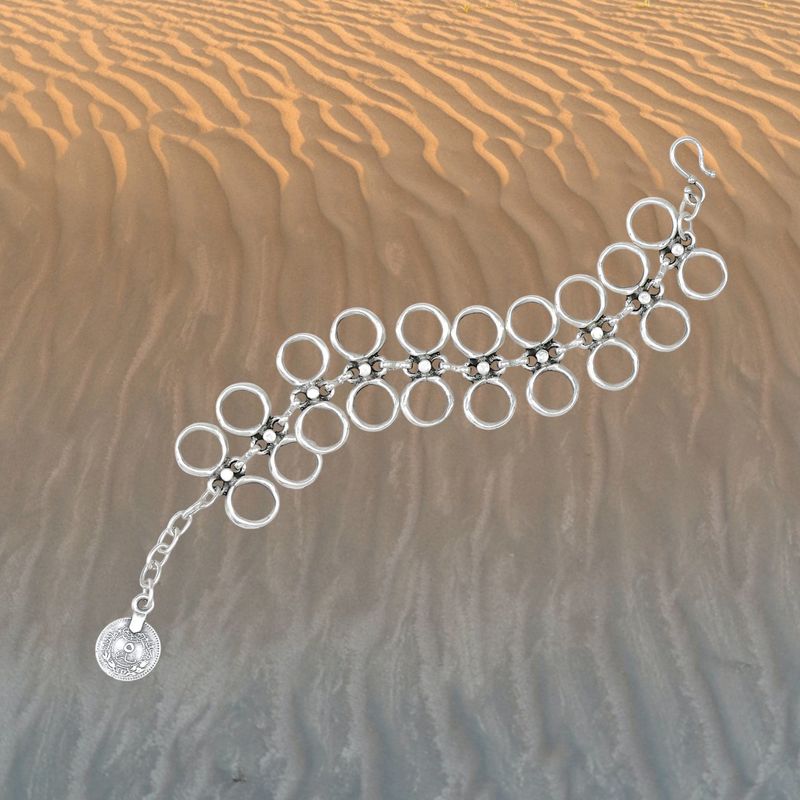 Double Chain Pewter Bracelet