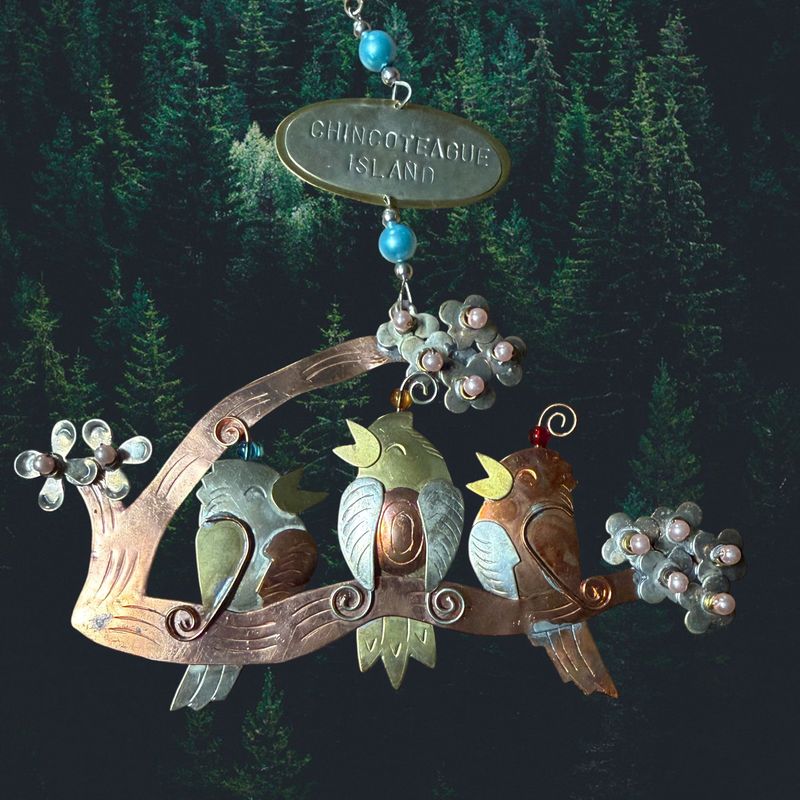 Chincoteague Island Songbird Trio Ornament