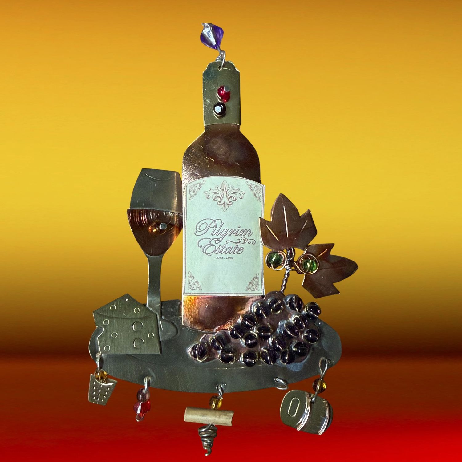 Wine Bottle Ornament