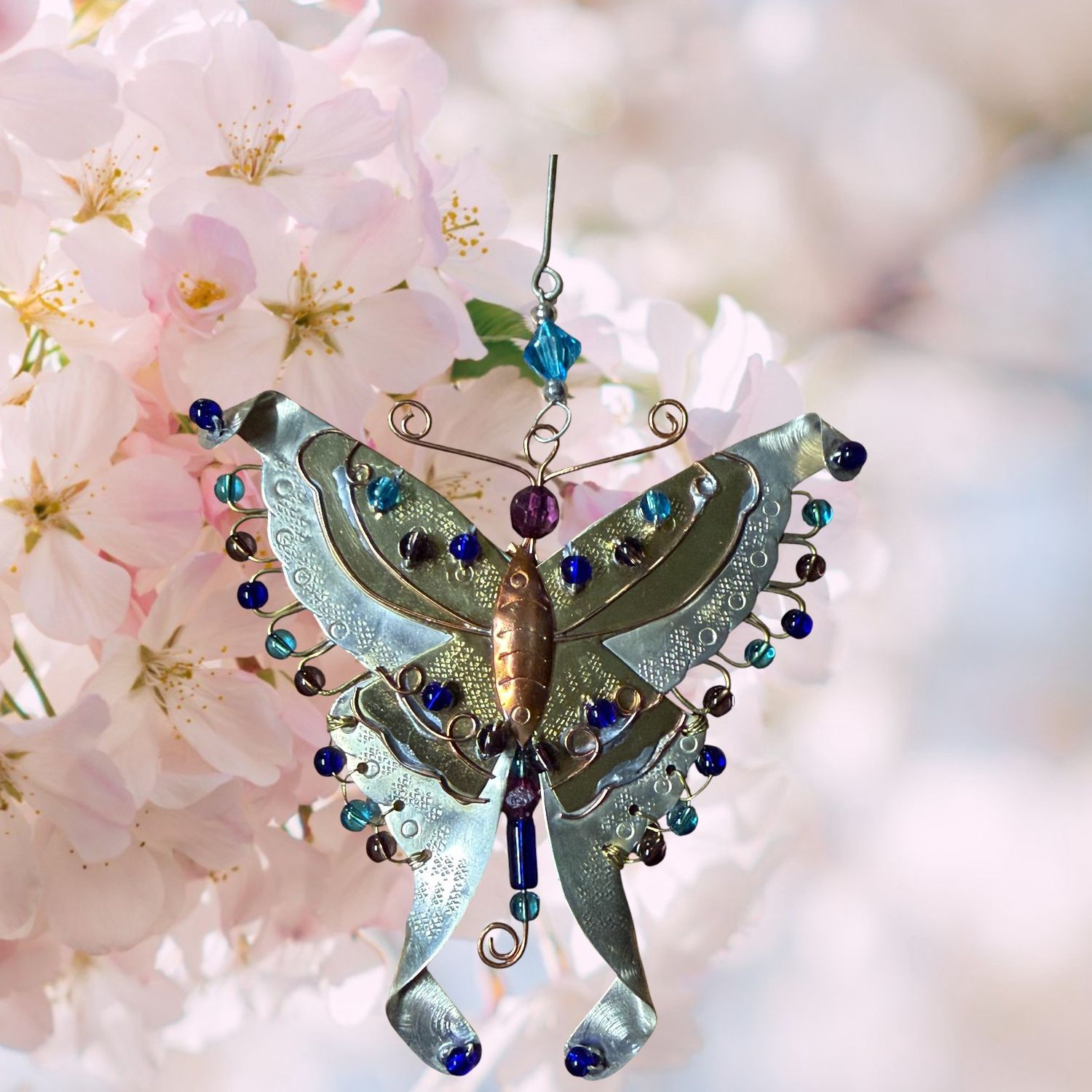 Summer Butterfly Metal Ornament