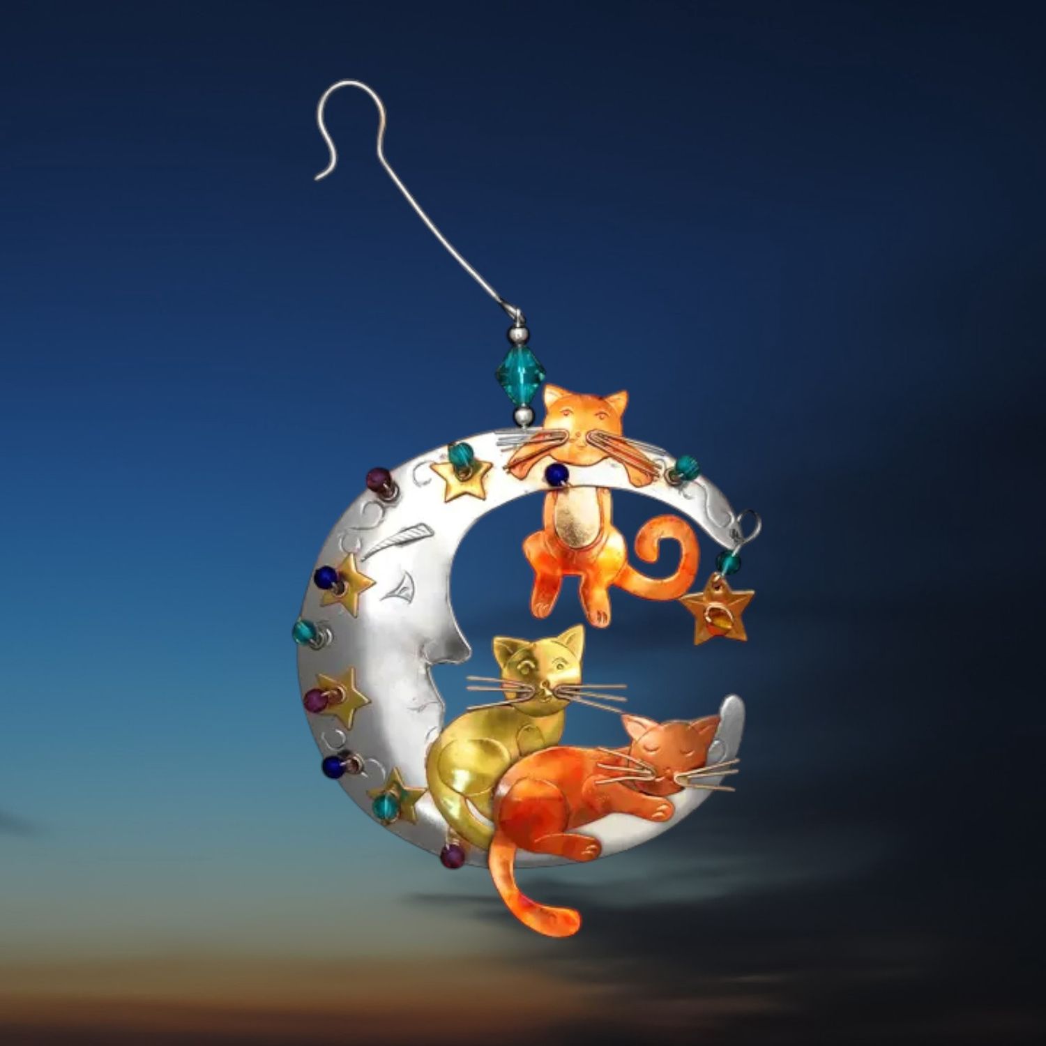 Chincoteague Kitty Dreams Metal Ornament