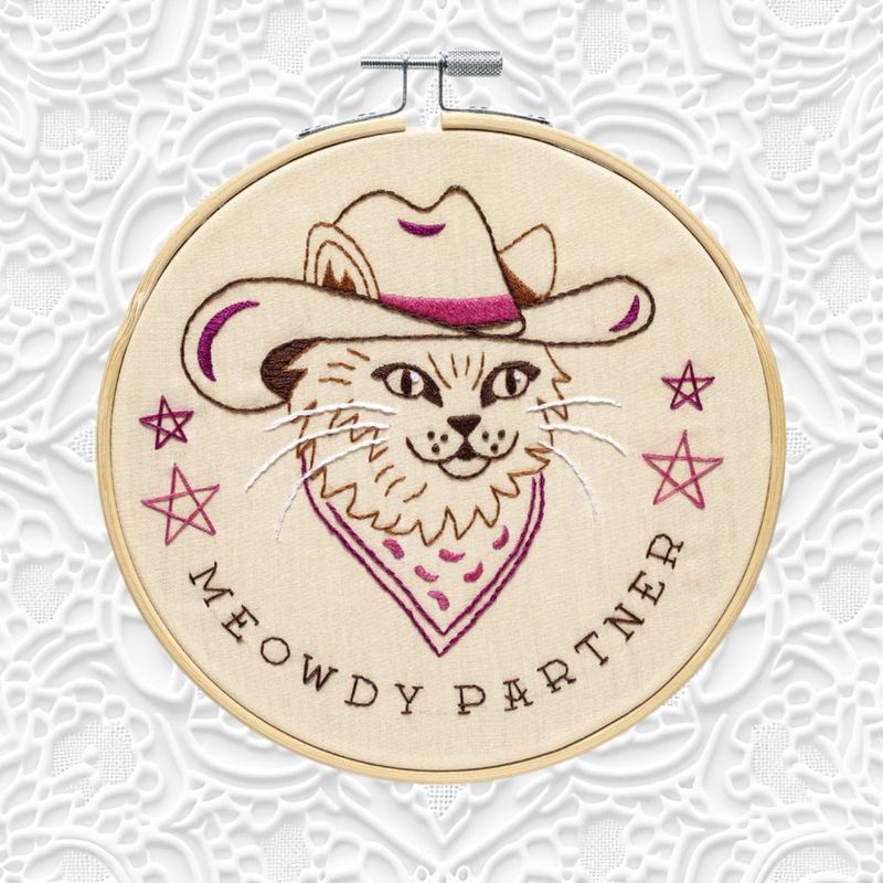 Meowdy Cat Embroidery Kit