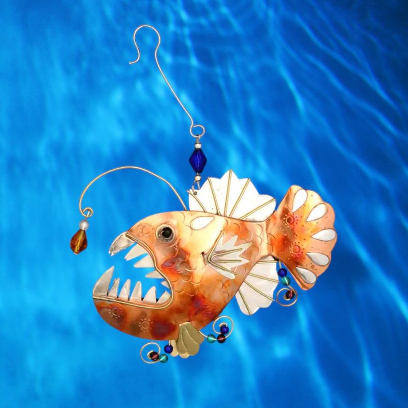 Angler Fish Metal Ornament