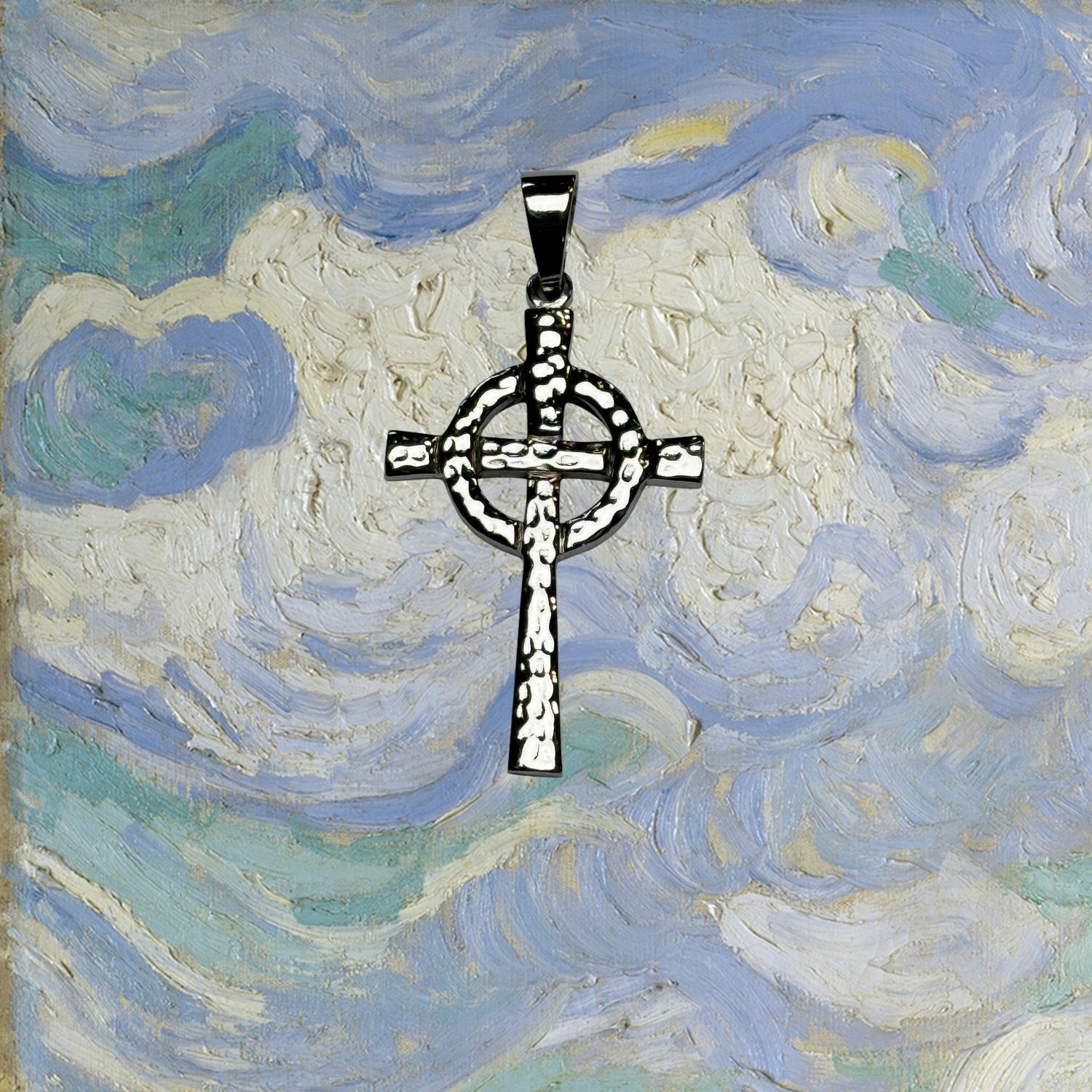 Hammered Cross Pendant