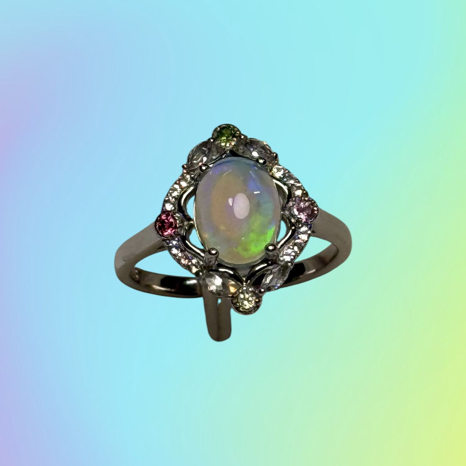 Welo Opal &amp; CZ Ring