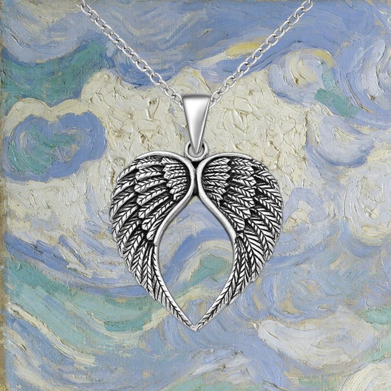 Angel Wings Heart Pendant