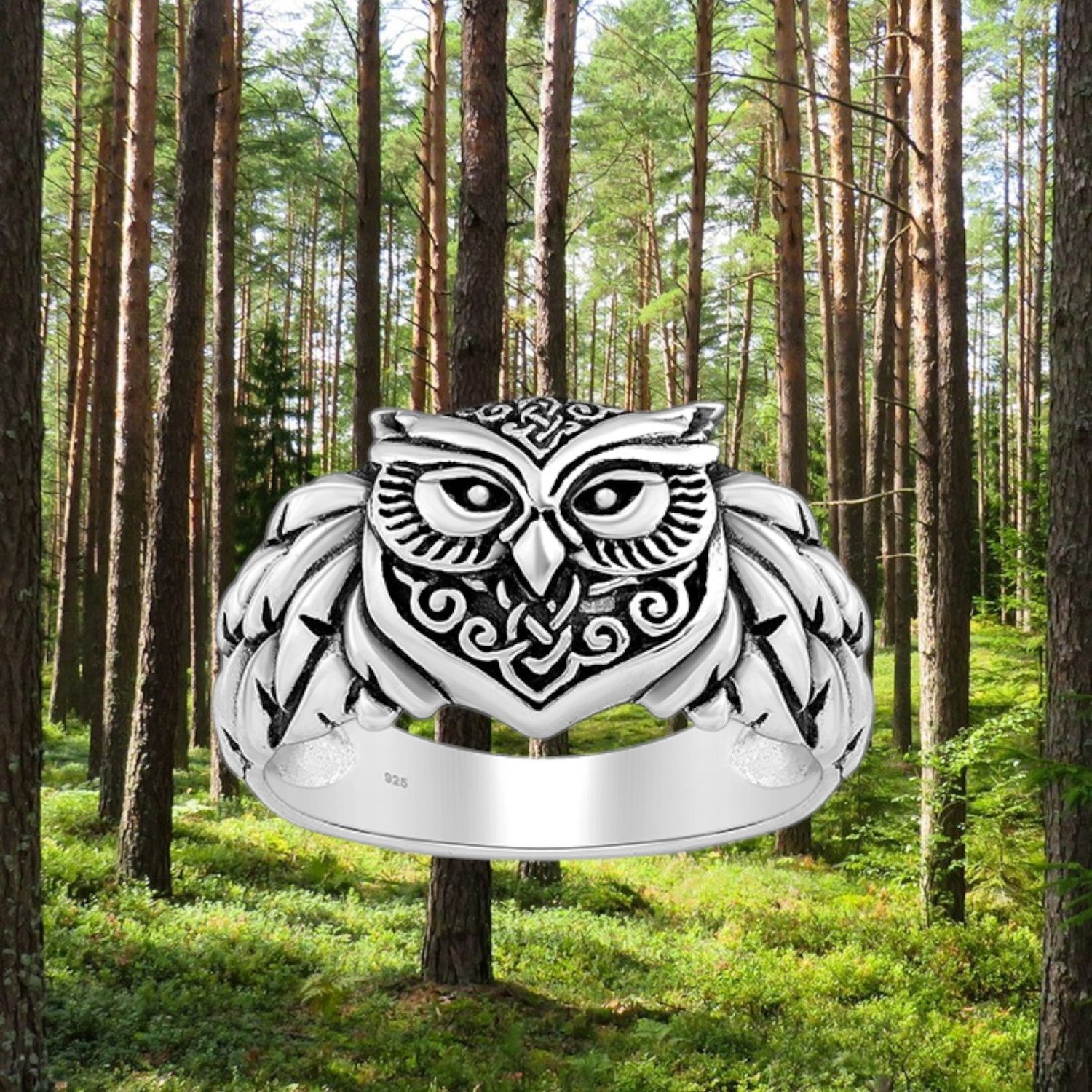 Outstretched Owl Ring