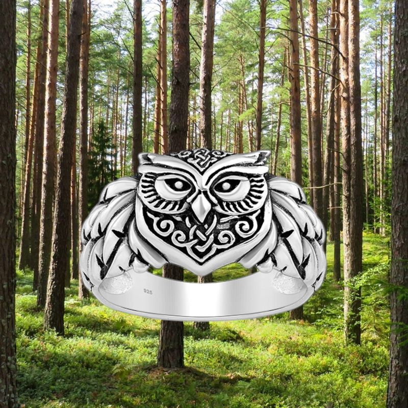 Outstretched Owl Ring