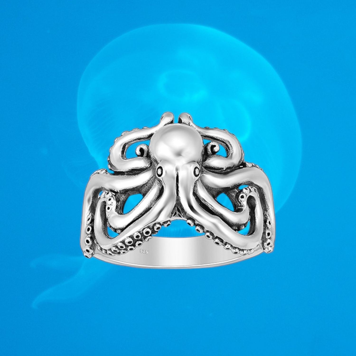 Octopus Full Sterling Ring