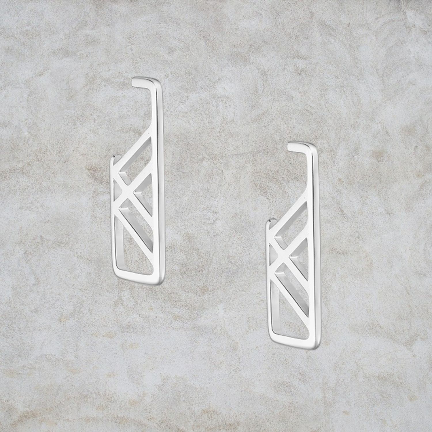 Rectangle Abstract Post Earrings