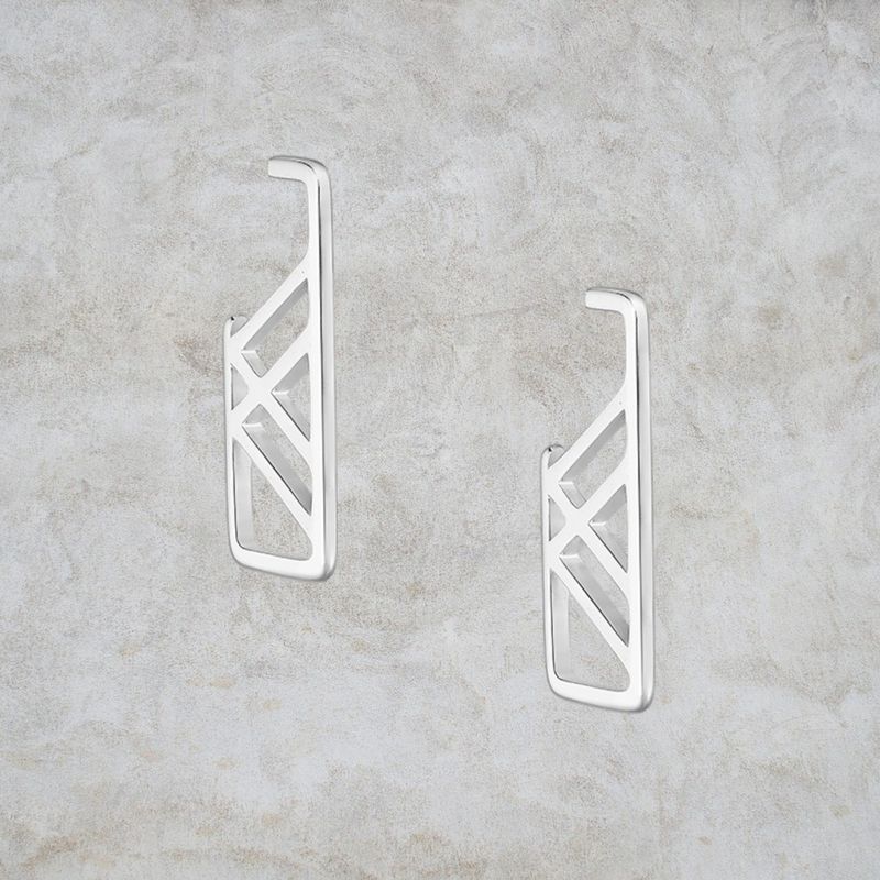 Rectangle Abstract Post Earrings