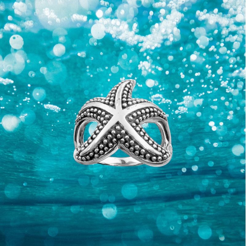 Starfish Sterling Silver Ring