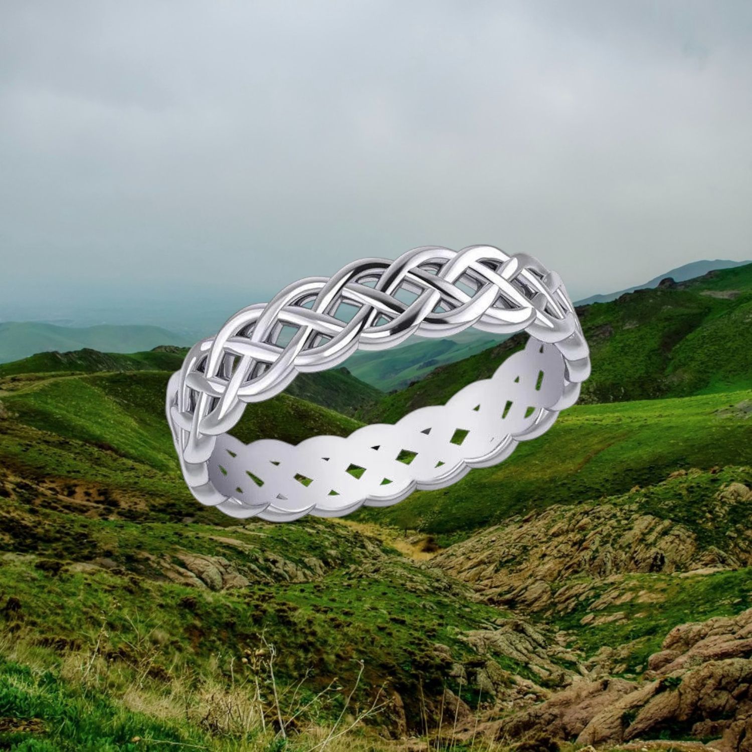 Celtic Sterling Silver Band Ring