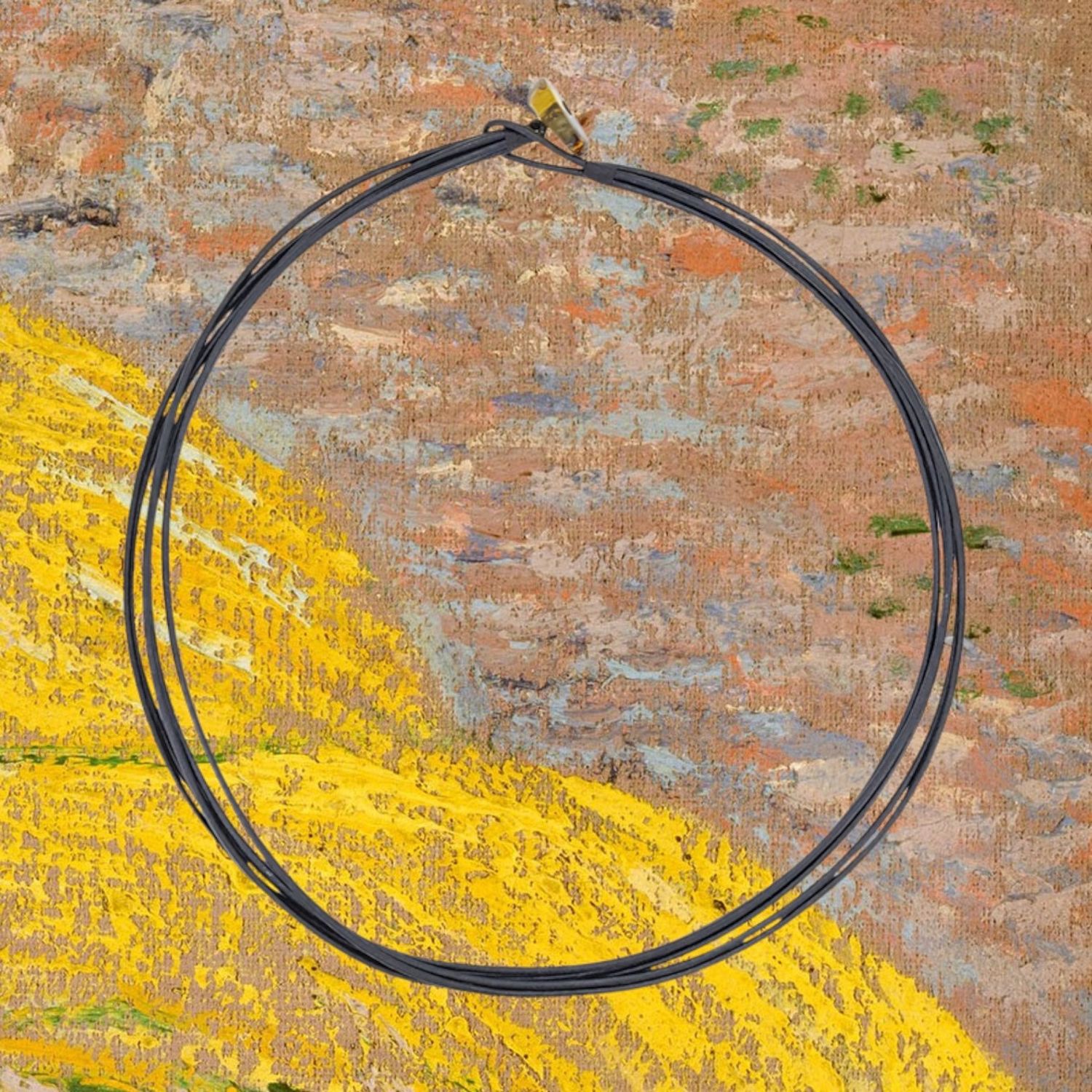 18&quot; Leather Cord Amber Button