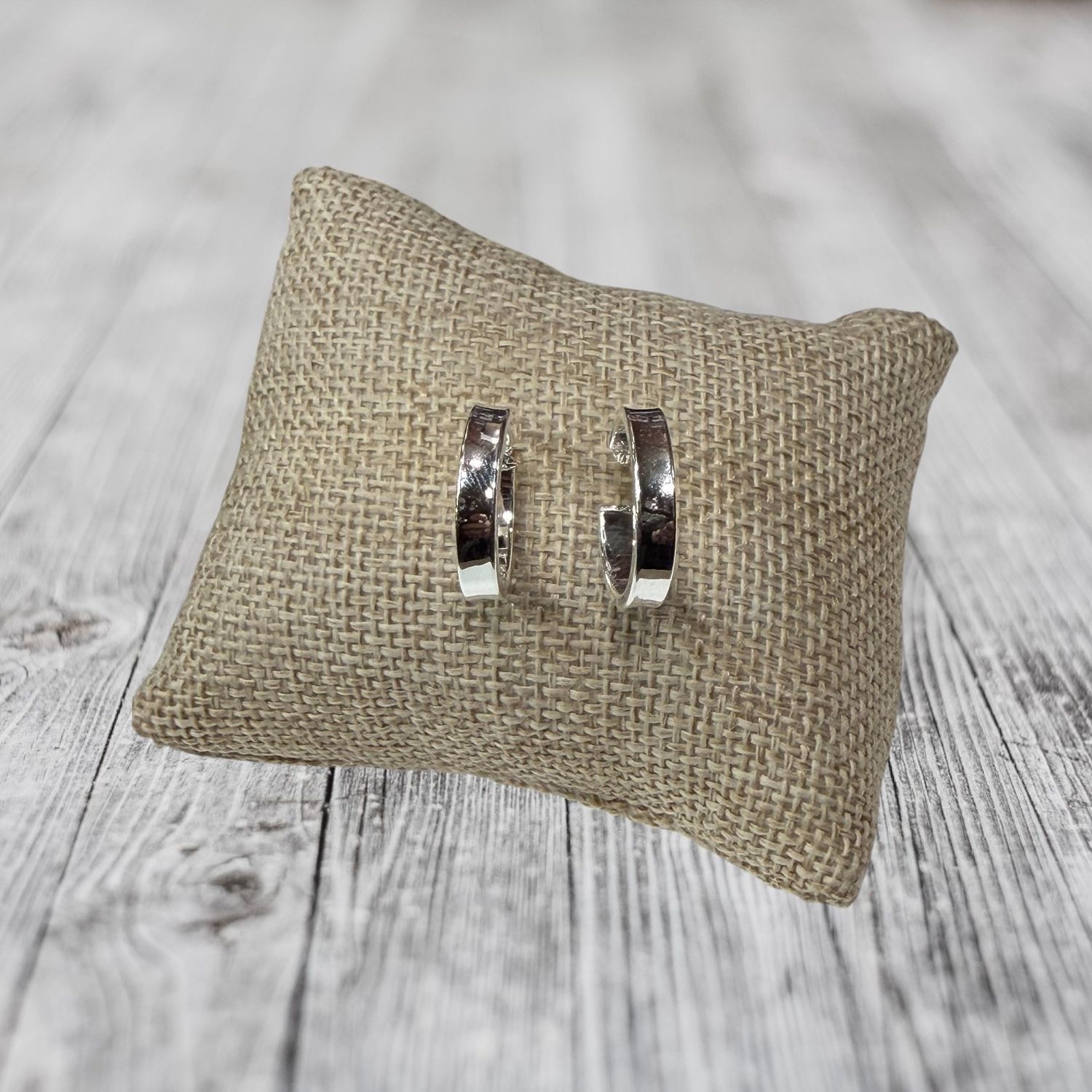 18mm Flat Face Hoop Earrings