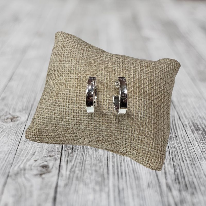 18mm Flat Face Hoop Earrings