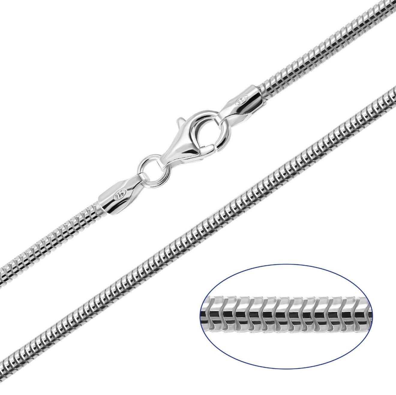 24" Sterling Silver Thick Snake Chain