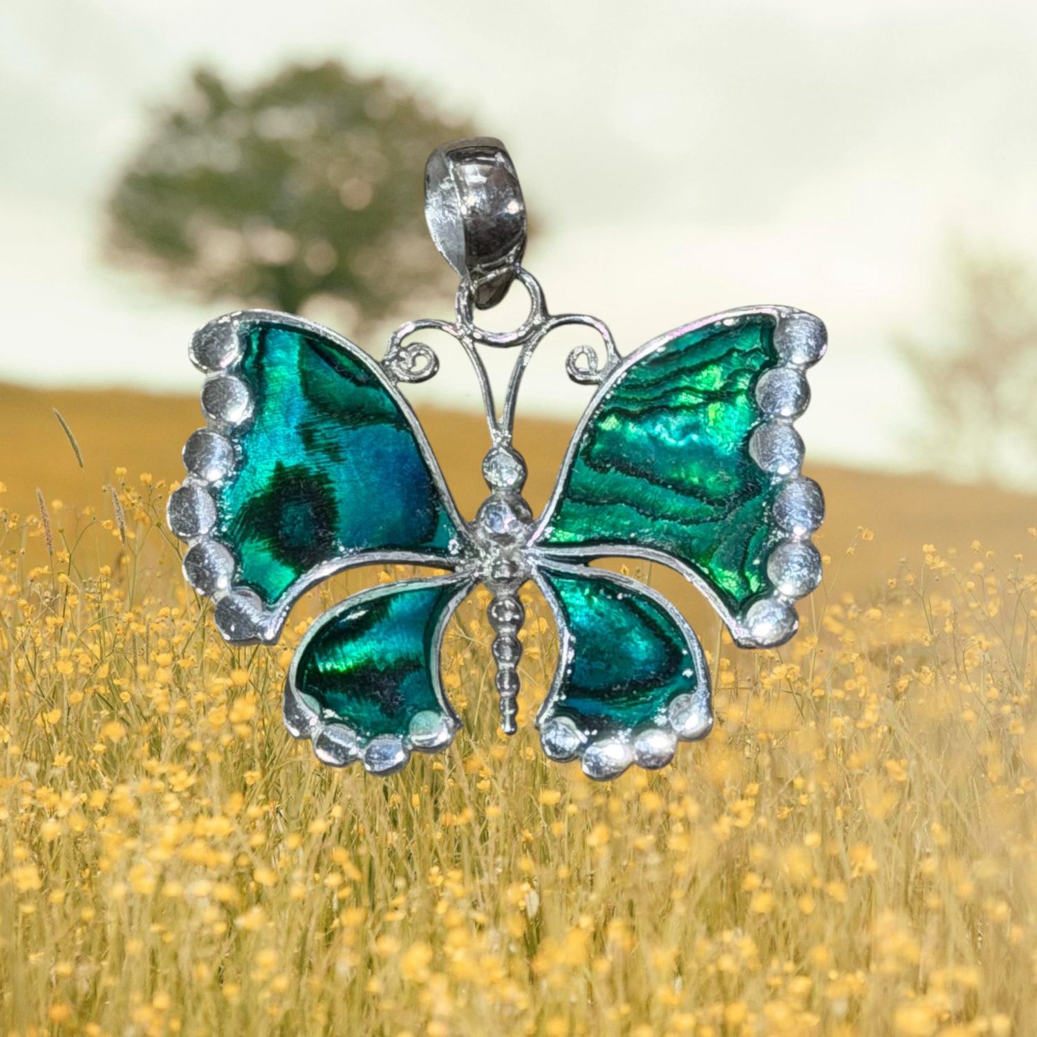 Butterfly Abalone &amp; MOP Pendant