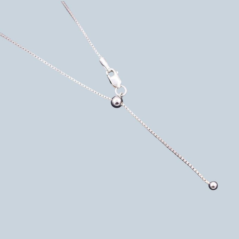 22" Sterling Adjustable Thin Box Chain