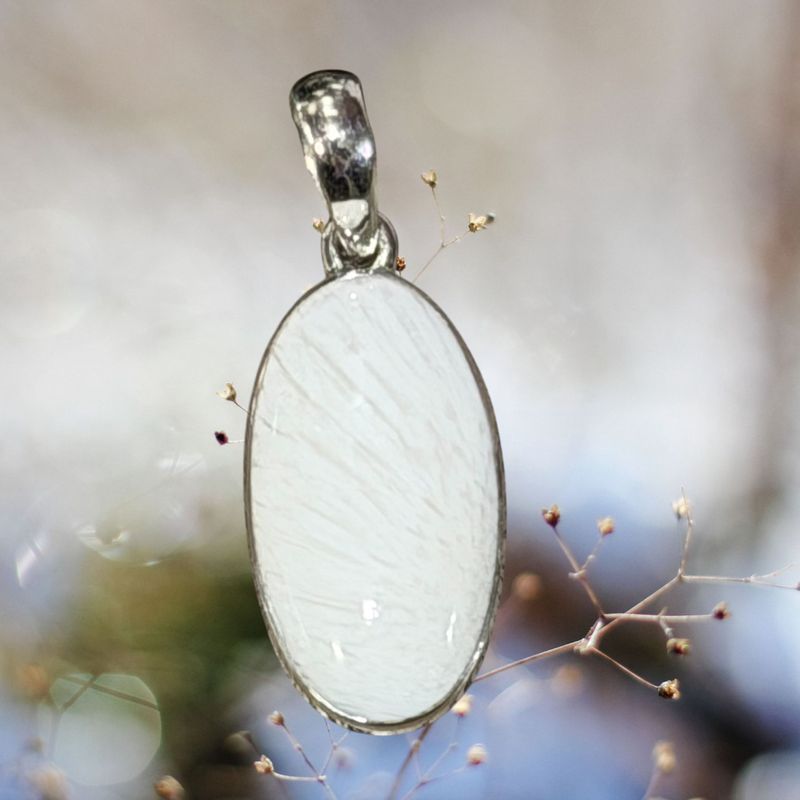 Scolecite Oval Pendant