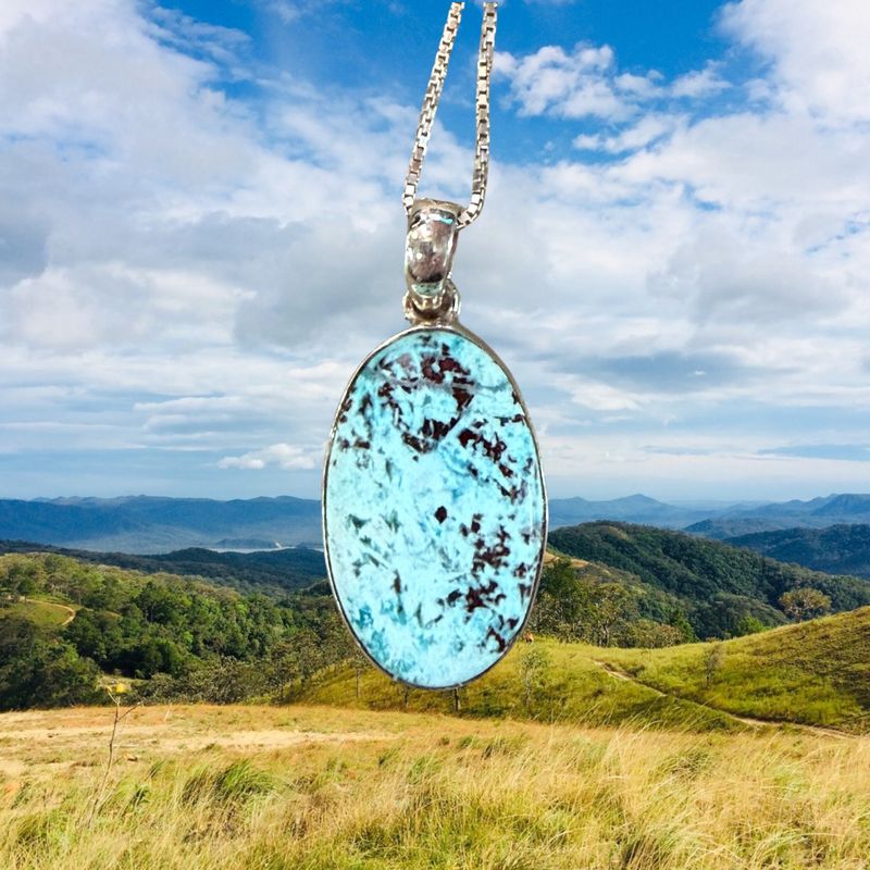 Blue Chrysocolla Pendant