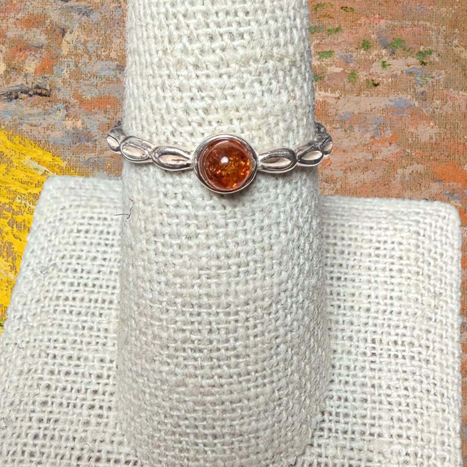 Baltic Amber Petite Round Ring
