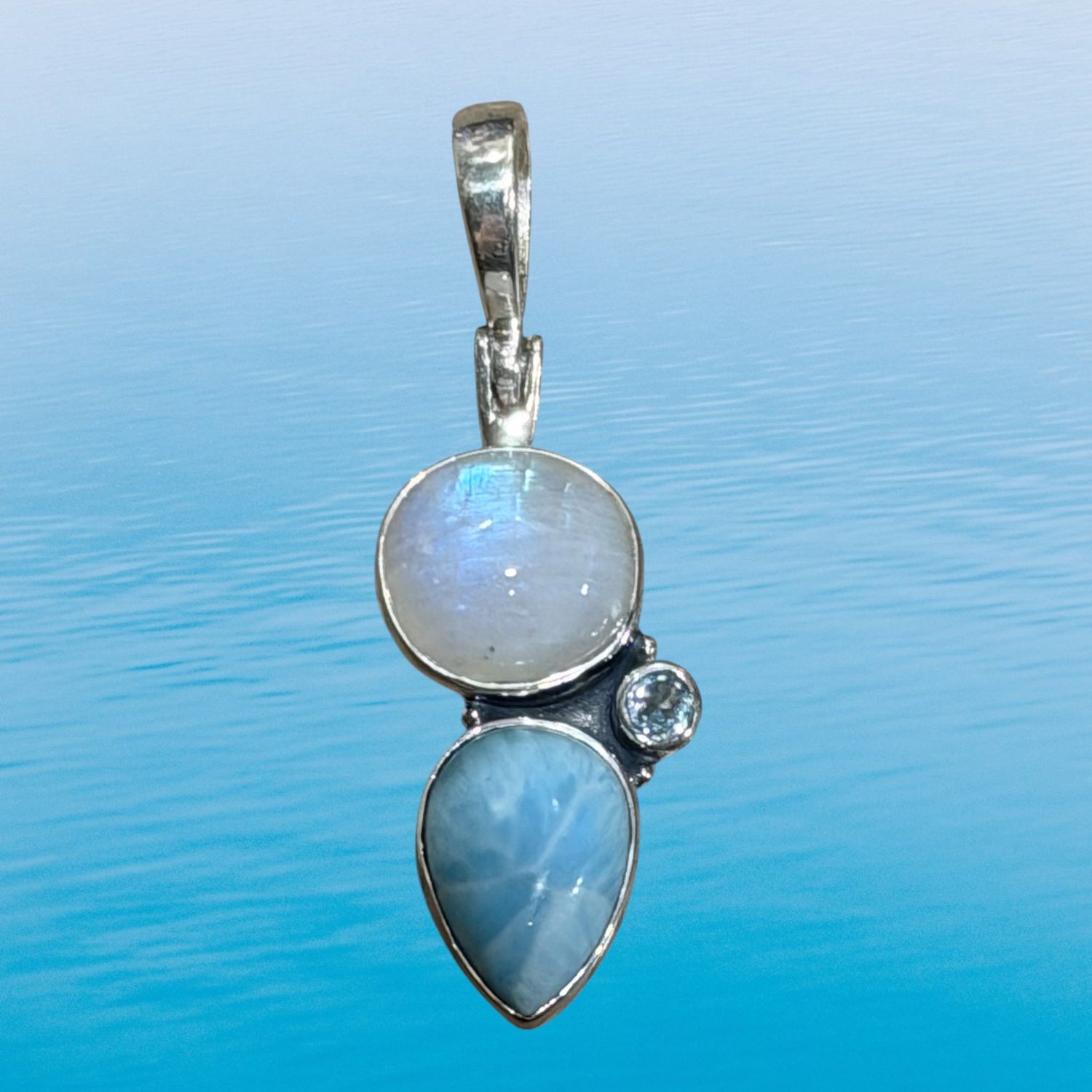 Moonstone &amp; Larimar Pendant