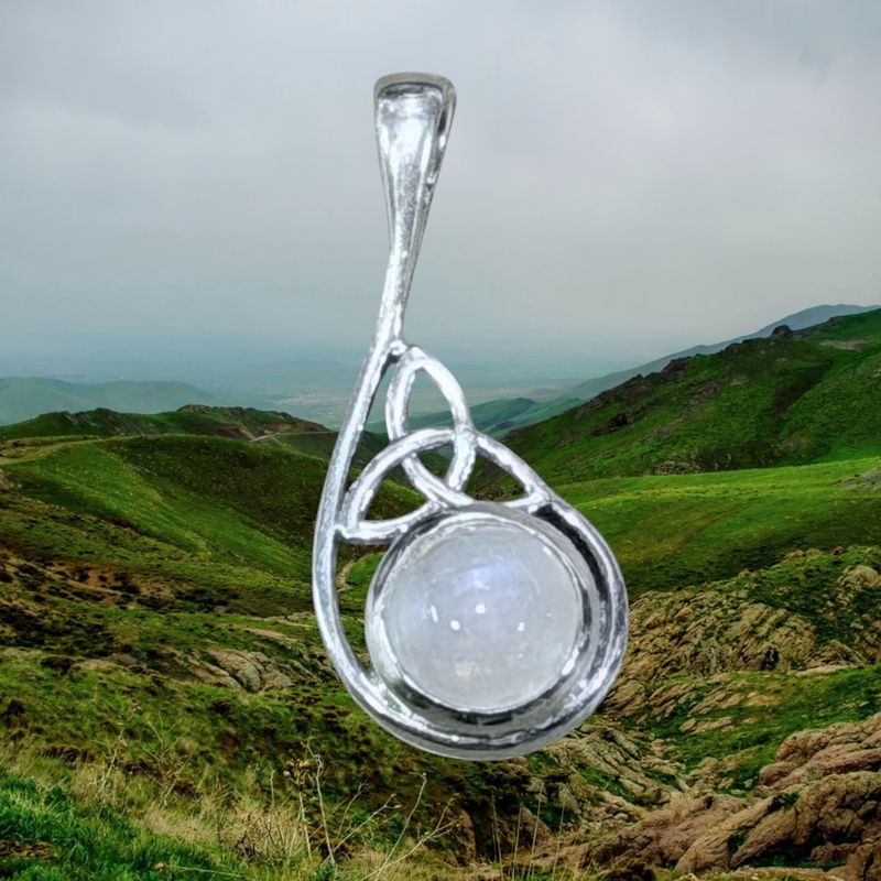 Moonstone Celtic Pendant