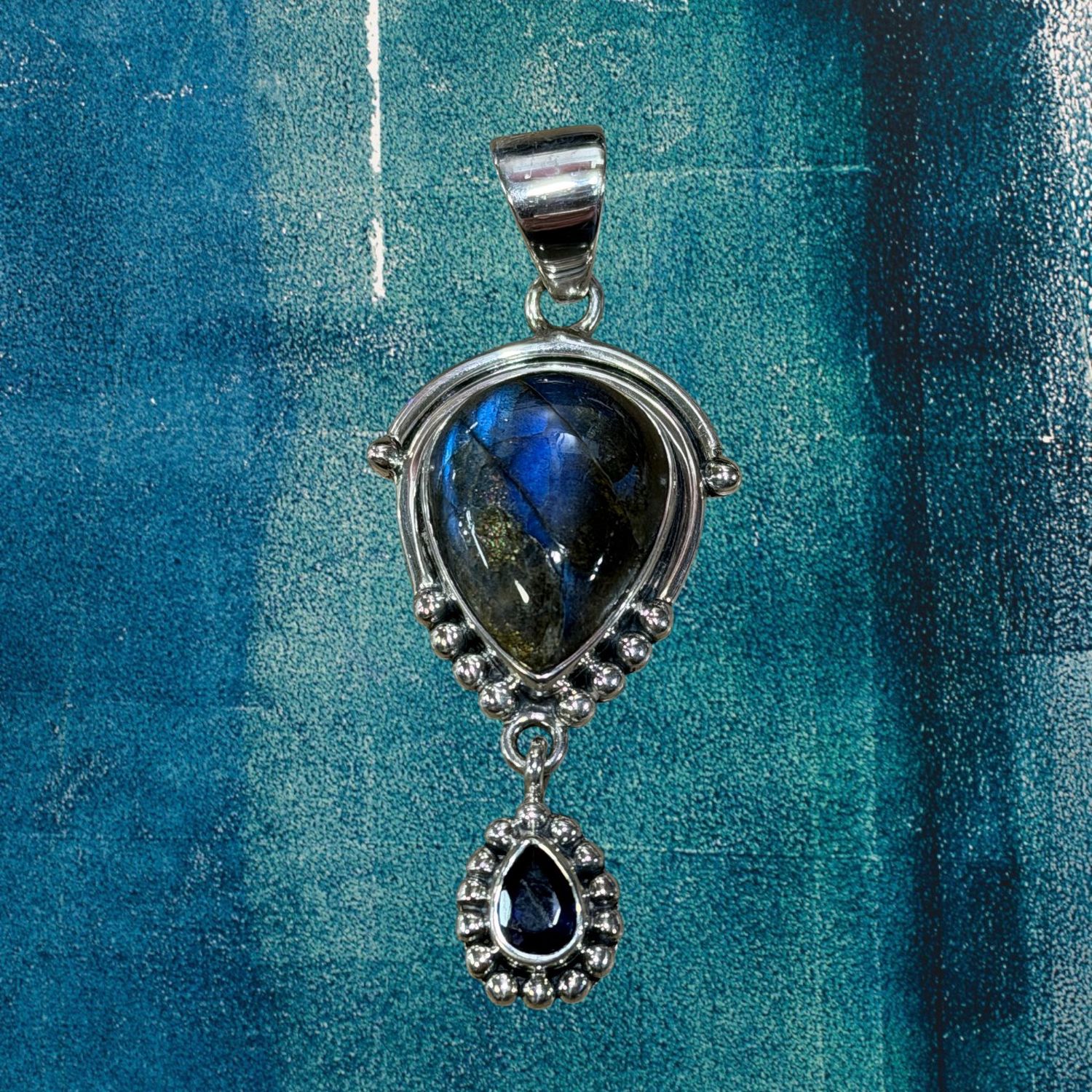 Labradorite &amp; Iolite Pendant