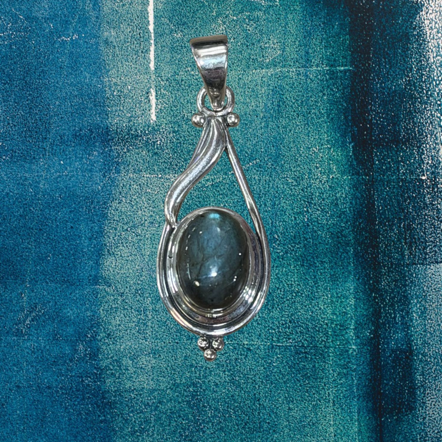 Labradorite Open Tear Pendant