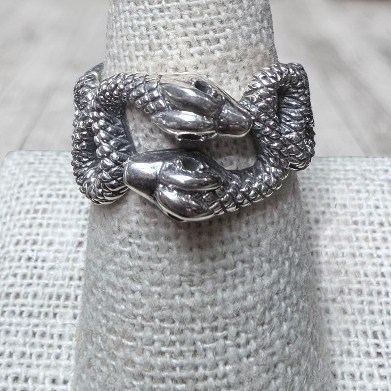 Double Snake Sterling Ring