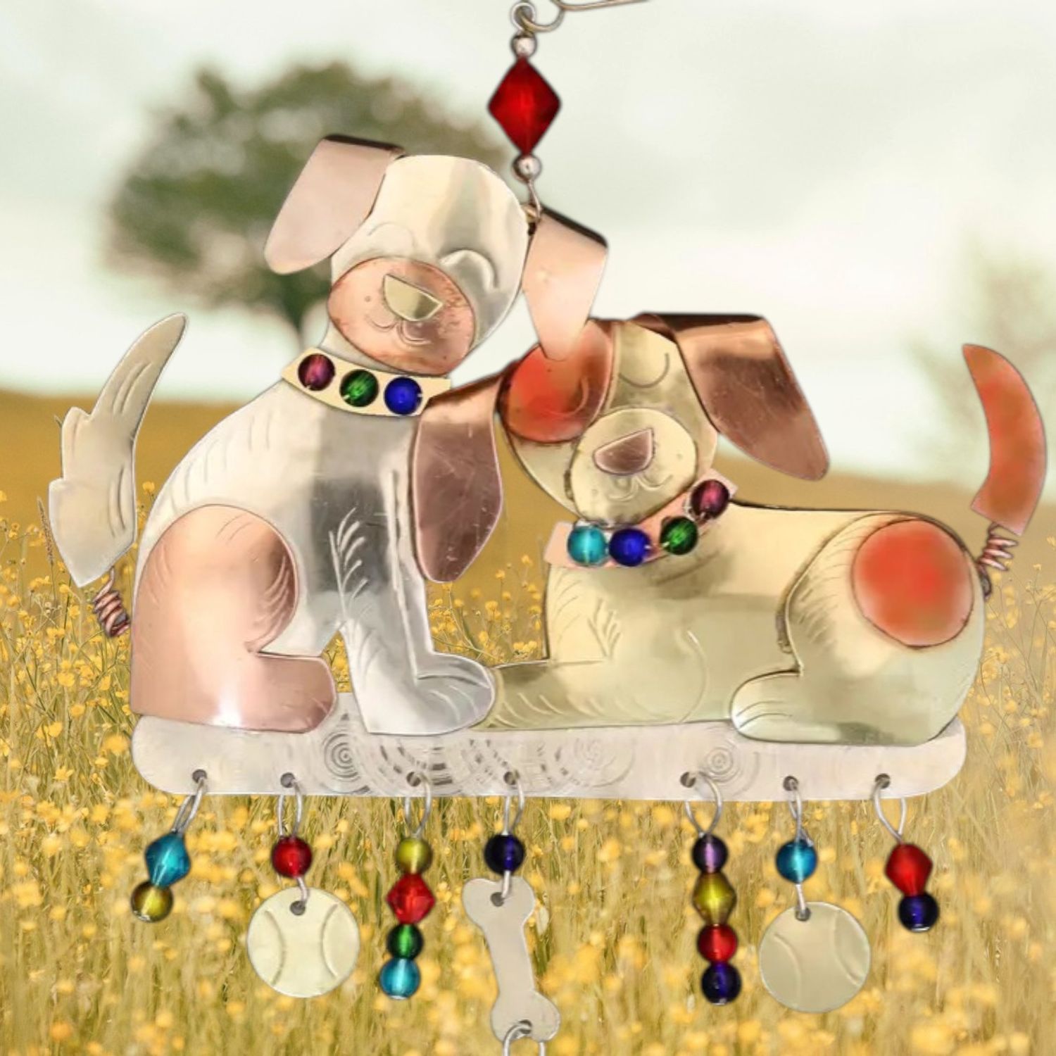 Puppy Love Metal Ornament