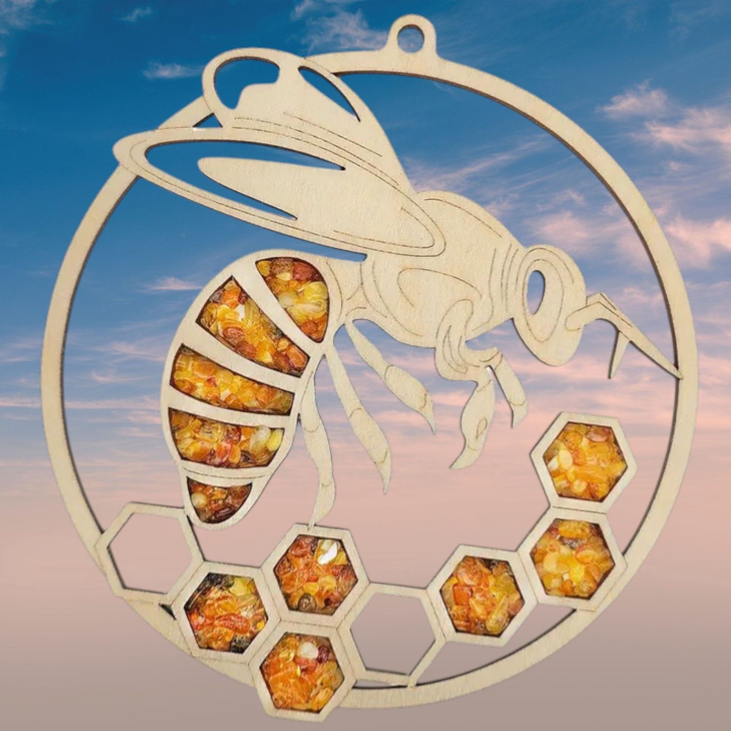 Amber Bee Suncatcher Magnet