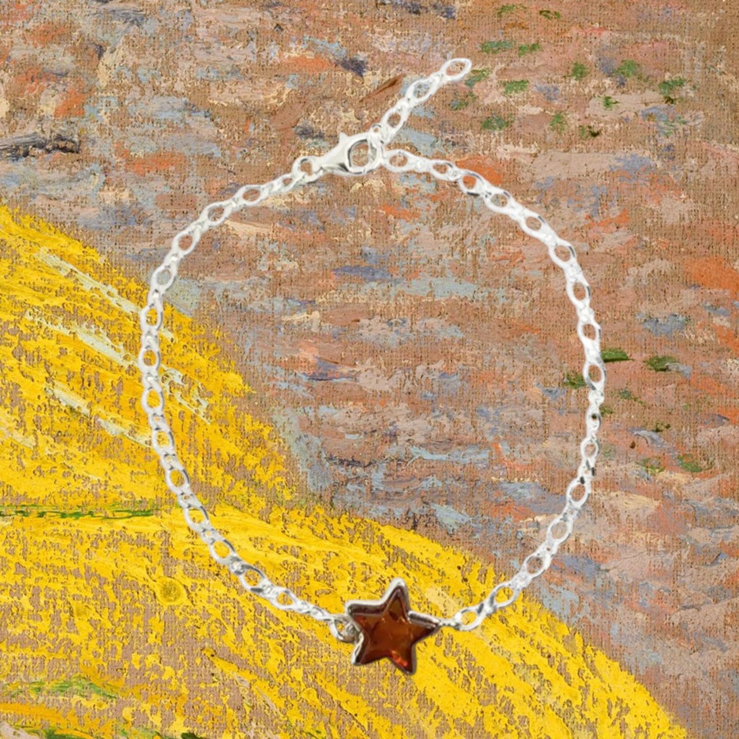 Amber Star Sterling Bracelet