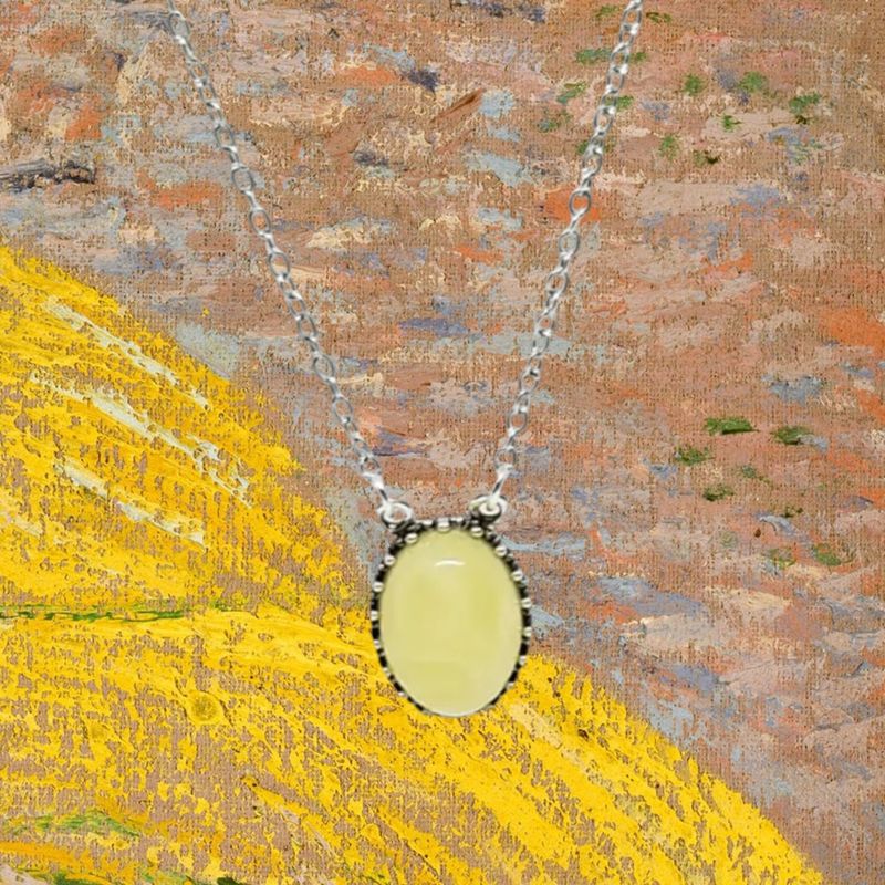 Oval Butterscotch Amber Necklace