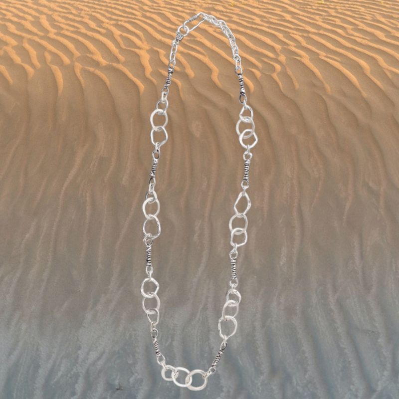 Multi Station 38" Pewter Necklace