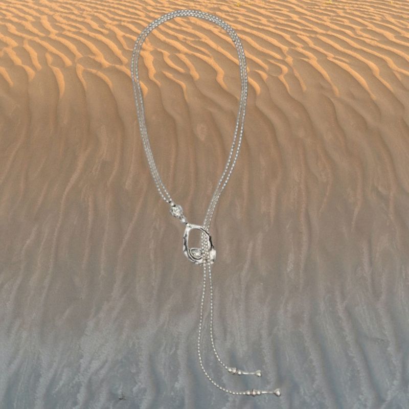 Raindrop Pewter Necklace