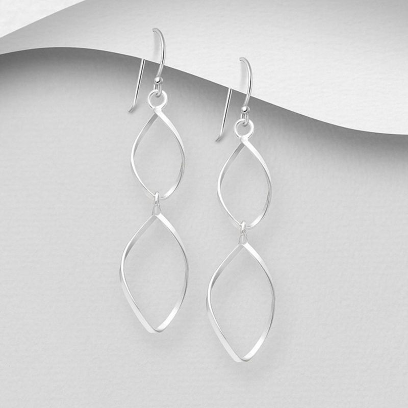 Oval Links Sterling Earrings